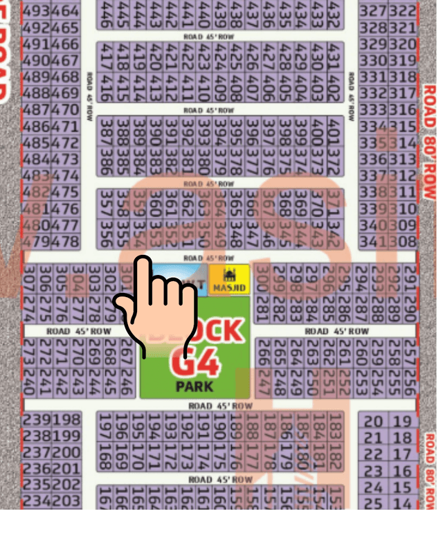 DHA Gujranwala - 1 Kanal Residential Plot for Sale - Sector G-4, Plot No. 354
