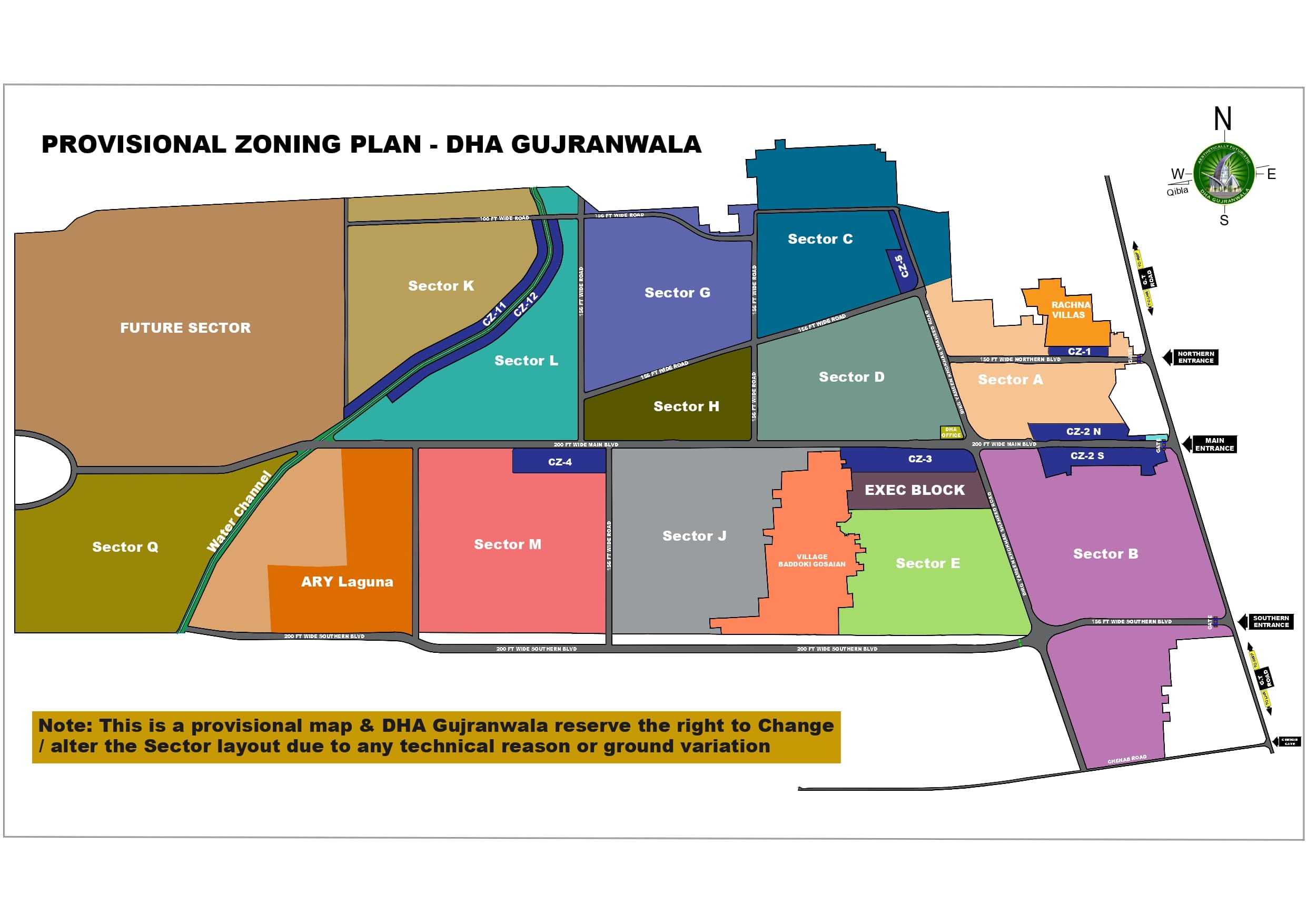 DHA Gujranwala Master Plan – Complete Guide to All Sectors & Zones