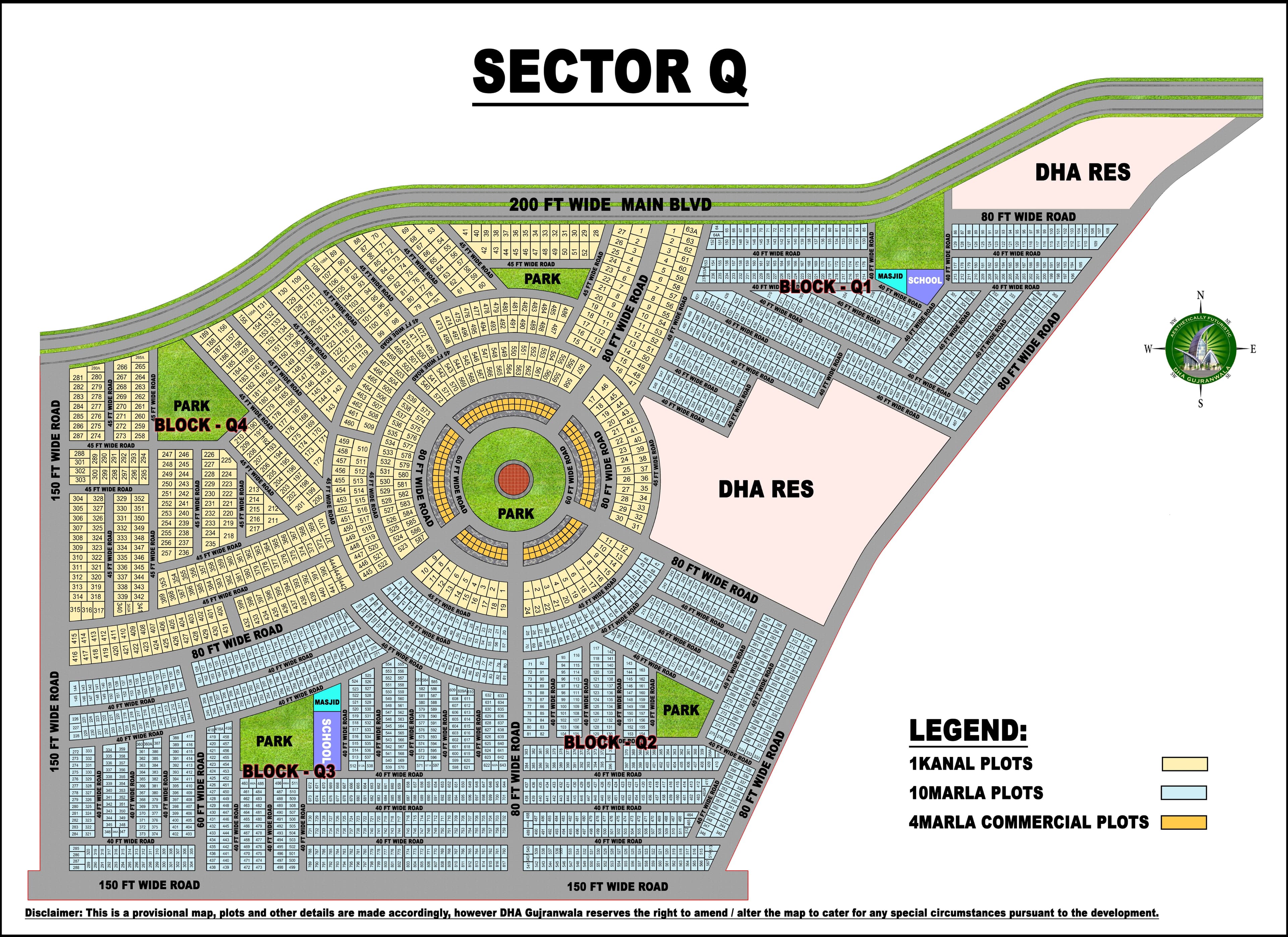 DHA Gujranwala Sector Q Map – Complete Guide for Investors & Home Buyers