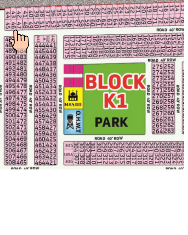 DHA Gujranwala Sector K-1 - 8 Marla Residential Plot No. 46 for Sale