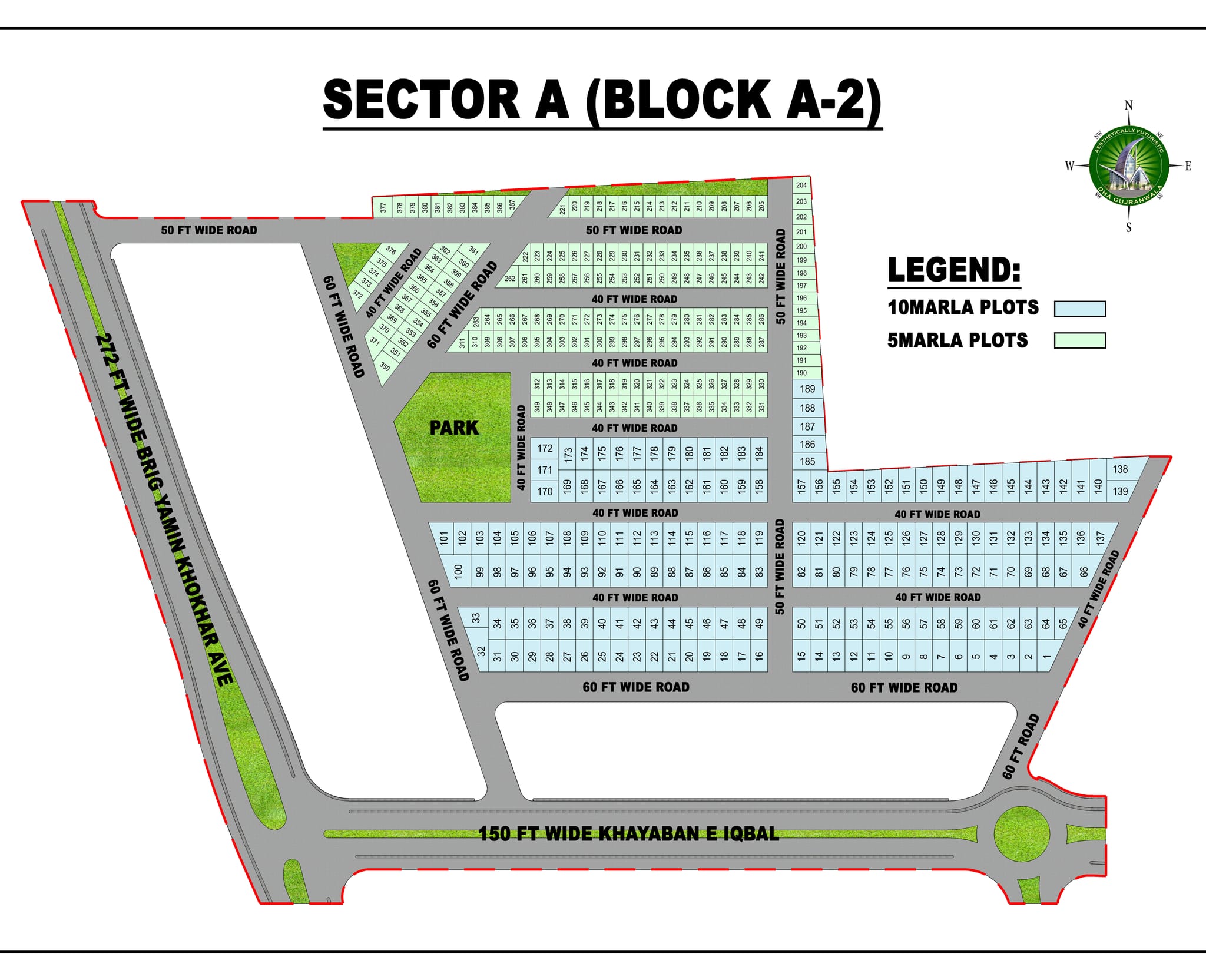 DHA Gujranwala Sector A – Block A-2 Map: Complete Guide for Investors & Home Buyers