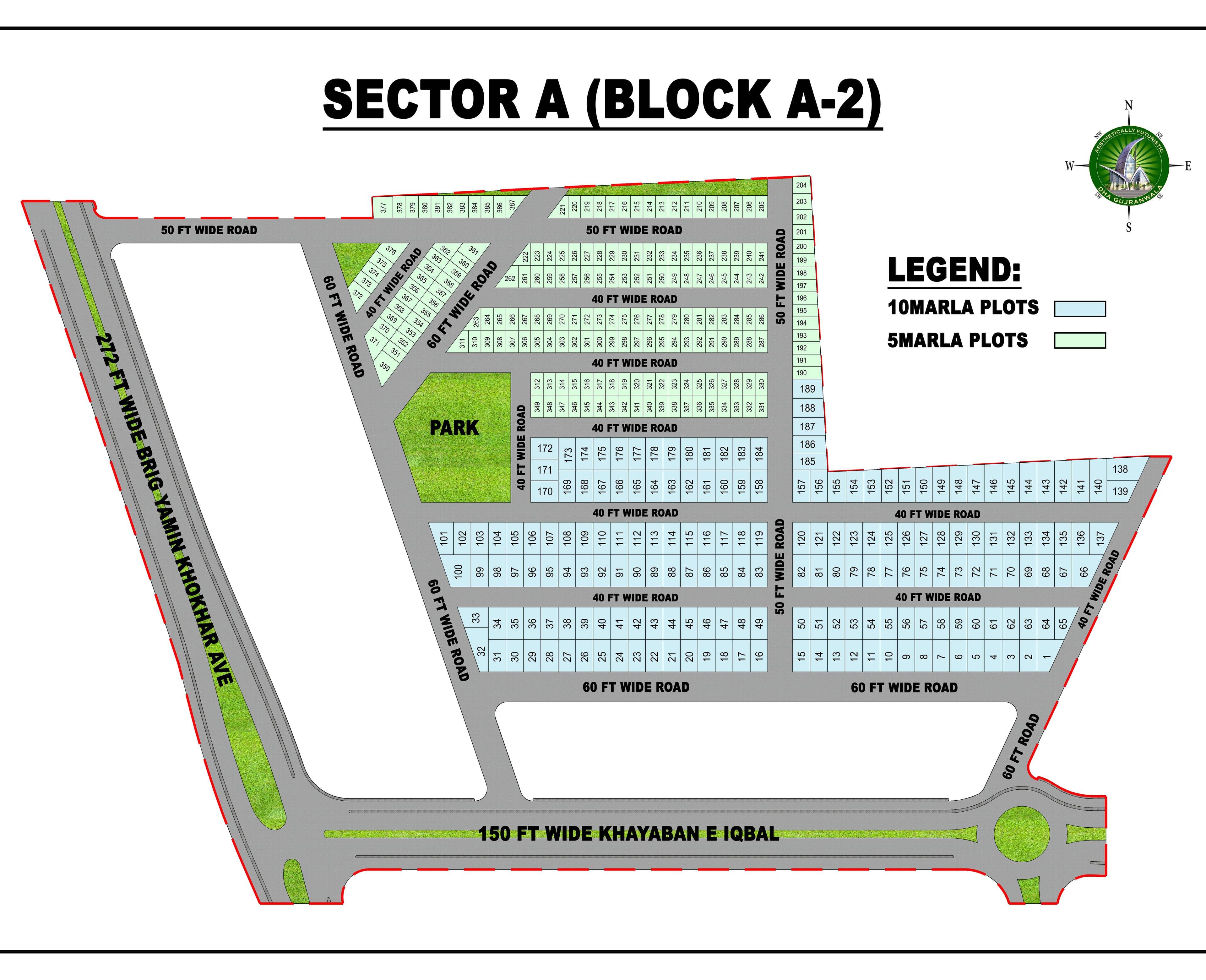 DHA Gujranwala Sector A – Block A-2 Map: Complete Guide for Investors & Home Buyers